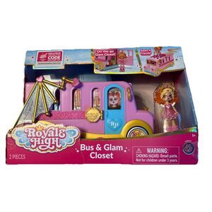 Royale High Bus & Glam Closet 1 Exclusive Doll On-the-Go Glam Closet Code Includ